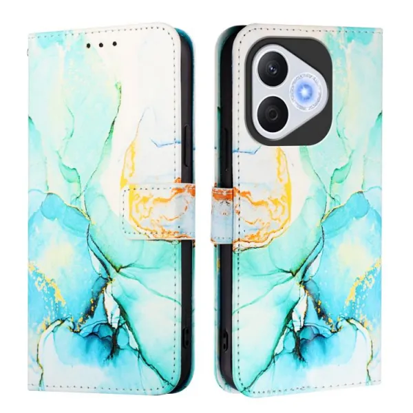ART MARBLE Peňaženkový kryt pre Honor 400 Lite GREEN