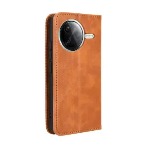 BUSINESS Peňaženkový kryt pre Xiaomi Poco F7 Pro / Poco F7 Ultra hnedý