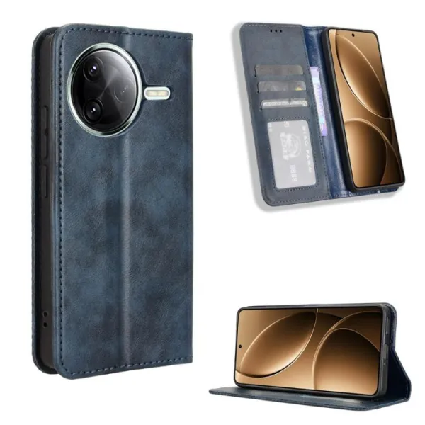 BUSINESS Peňaženkový kryt pre Xiaomi Poco F7 Pro / Poco F7 Ultra modrý