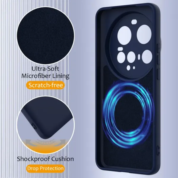RUBBER MAGSAFE Silikónový kryt pre Xiaomi 15 Ultra NAVY BLUE