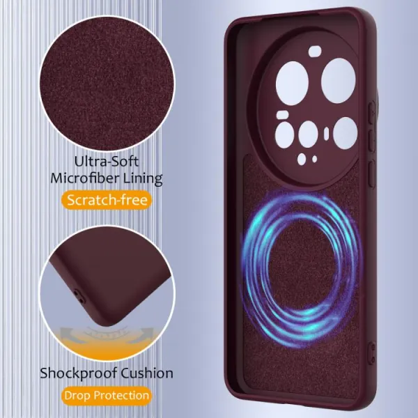 RUBBER MAGSAFE Silikónový kryt pre Xiaomi 15 Ultra PLUM COLOR