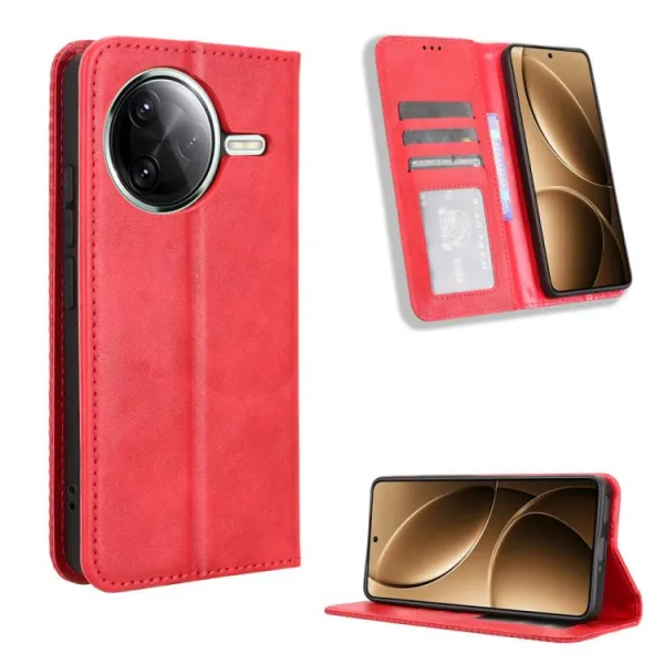 BUSINESS Peňaženkový kryt pre Xiaomi Poco F7 Pro / Poco F7 Ultra červený