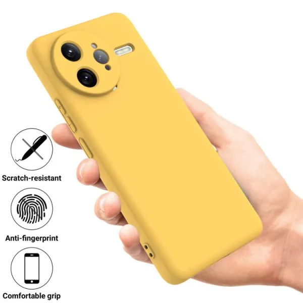 RUBBER Ochranný kryt pre Xiaomi Poco F7 Ultra žltý