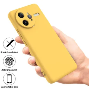 RUBBER Ochranný kryt pre Xiaomi Poco F7 Ultra žltý