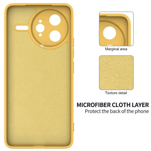 RUBBER Ochranný kryt pre Xiaomi Poco F7 Ultra žltý
