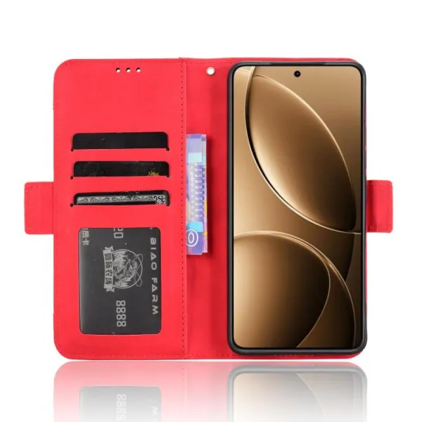 SLOT Peňaženkový obal pre Xiaomi Poco F7 Pro / Poco F7 Ultra červený