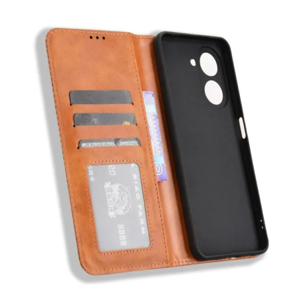 BUSINESS Peňaženkový kryt pre Xiaomi Redmi A5 hnedý