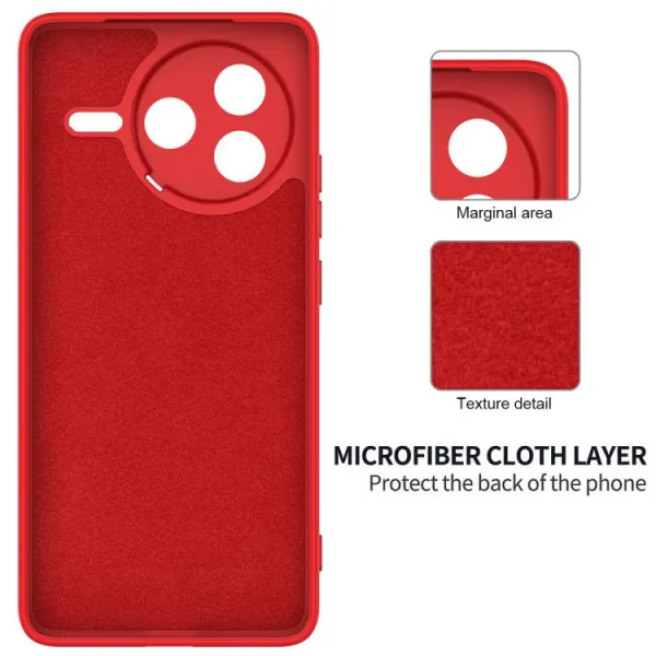 RUBBER Ochranný obal pre Xiaomi Poco F7 Pro červený