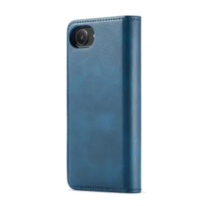 DG.MING Peňaženkový obal 2v1 Apple iPhone 16e / iPhone 17e modrý