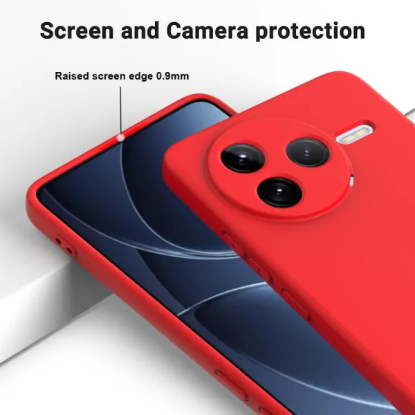RUBBER Ochranný obal pre Xiaomi Poco F7 Pro červený