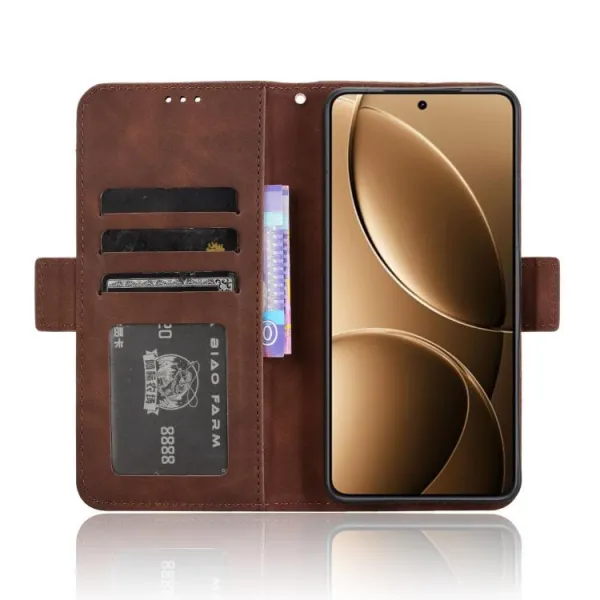SLOT Peňaženkový obal pre Xiaomi Poco F7 Pro / Poco F7 Ultra hnedý