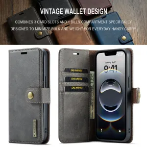 DG.MING Peňaženkový obal 2v1 Apple iPhone 16e / iPhone 17e šedý
