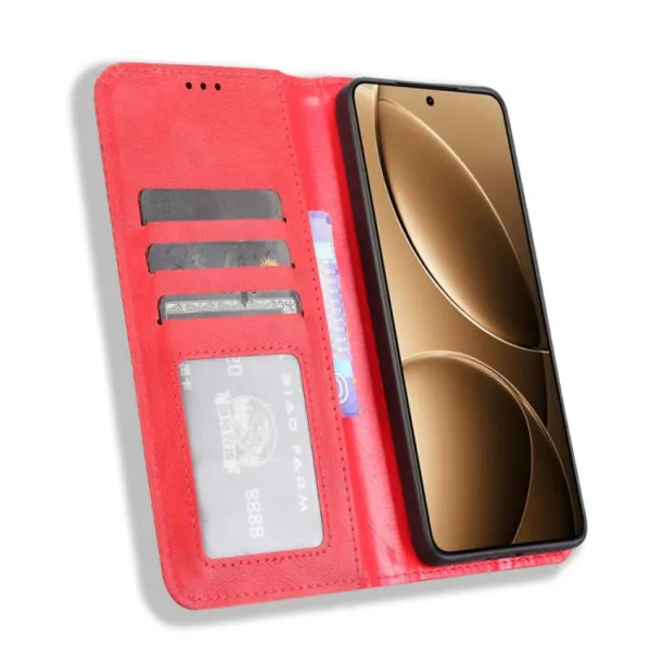 BUSINESS Peňaženkový kryt pre Xiaomi Poco F7 Pro / Poco F7 Ultra červený