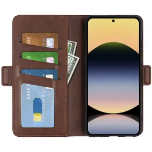 SIDE Peňaženkové puzdro pre Xiaomi Redmi Note 14S tmavohnedé