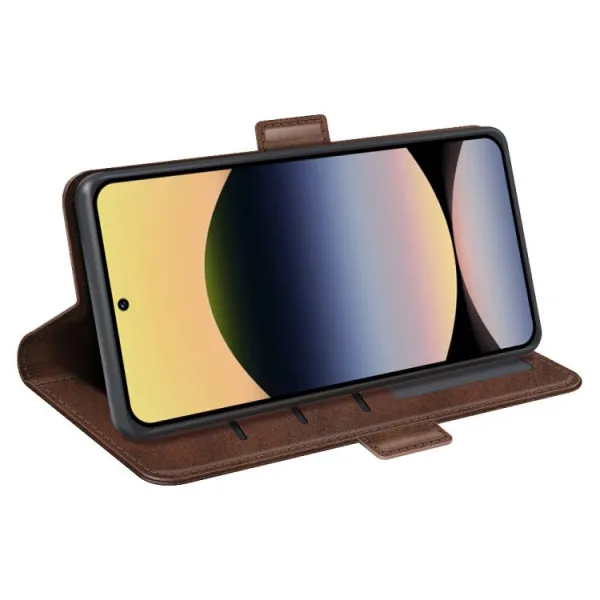 SIDE Peňaženkové puzdro pre Xiaomi Redmi Note 14S tmavohnedé