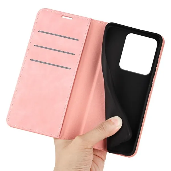 MAGNETIC Zaklápací kryt pre Xiaomi Redmi Note 14S ružový