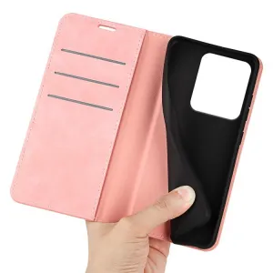 MAGNETIC Zaklápací kryt pre Xiaomi Redmi Note 14S ružový