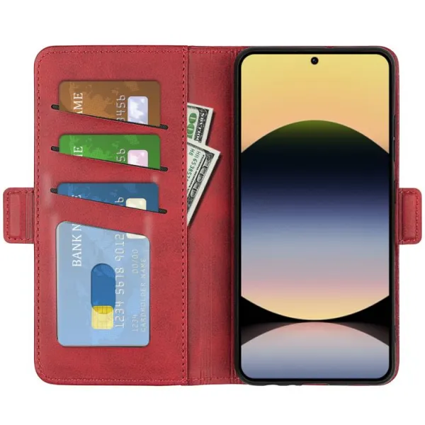 SIDE Peňaženkové puzdro pre Xiaomi Redmi Note 14S červené
