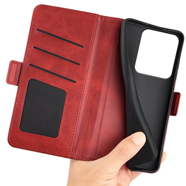 SIDE Peňaženkové puzdro pre Xiaomi Redmi Note 14S červené