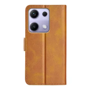 SIDE Peňaženkové puzdro pre Xiaomi Redmi Note 14S svetlohnedé