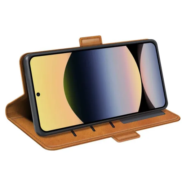 SIDE Peňaženkové puzdro pre Xiaomi Redmi Note 14S svetlohnedé