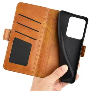 SIDE Peňaženkové puzdro pre Xiaomi Redmi Note 14S svetlohnedé