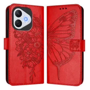 ART BUTTERFLY Peňaženkový obal pre Honor 400 Lite 5G červený