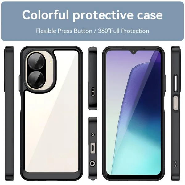 CRYSTAL Ochranný kryt pre Xiaomi Redmi A5 čierny