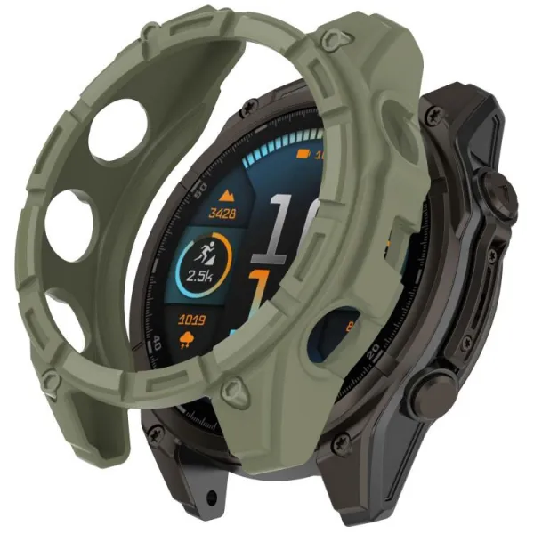 TPU HALF COVER Kryt pre Garmin Tactix 8 Solar 51mm zelený