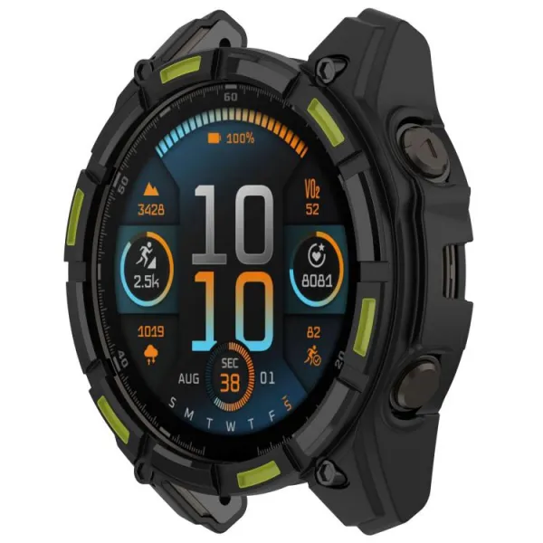 TPU HALF COVER Kryt pre Garmin Tactix 8 47mm čierno-zelený
