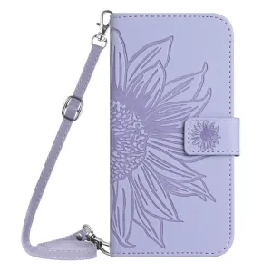 ART SUNFLOWER Peňaženkový obal so šnúrkou pre Xiaomi Redmi Note 15 Pro svetlofialový