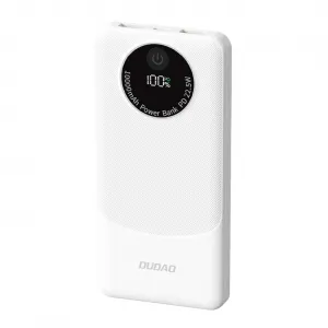 Dudao K12 Power Bank 10000mAh 2x USB / USB-C 22.5W, biely