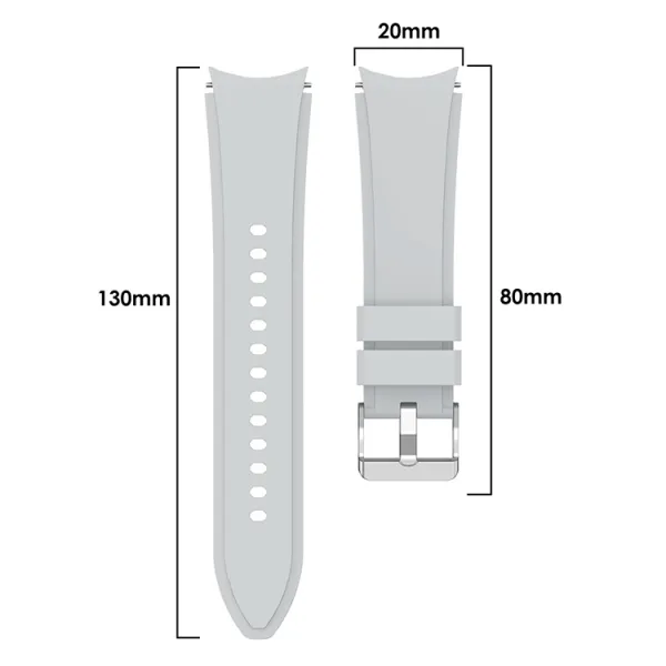 SOFT Remienok pre Samsung Galaxy Watch 4 (40 / 44mm) 4 Classic (42 / 46mm) šedý