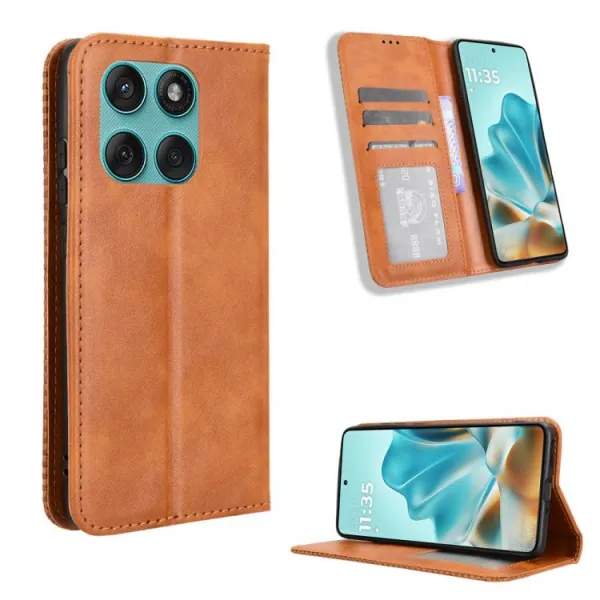 BUSINESS Peňaženkový kryt pre Motorola Edge 60 / Edge 60 Fusion hnedý