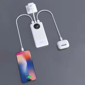 Dudao K12 Power Bank 10000mAh 2x USB / USB-C 22.5W, biely