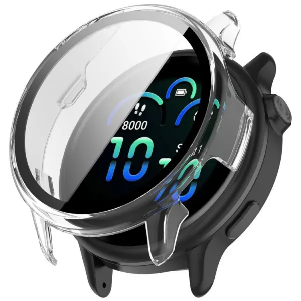 PC FULL COVER Plastový kryt so sklom pre Garmin Vivoactive 6 priehľadný
