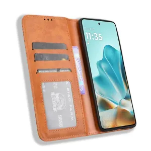 BUSINESS Peňaženkový kryt pre Motorola Edge 60 / Edge 60 Fusion hnedý