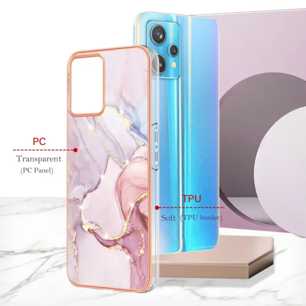 IMD MARBLE Ochranný kryt Realme 9 Pro / Realme 9 5G ROSE GOLD