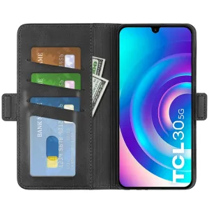 SIDE Peňaženkový obal TCL 30 / TCL 30+ čierny