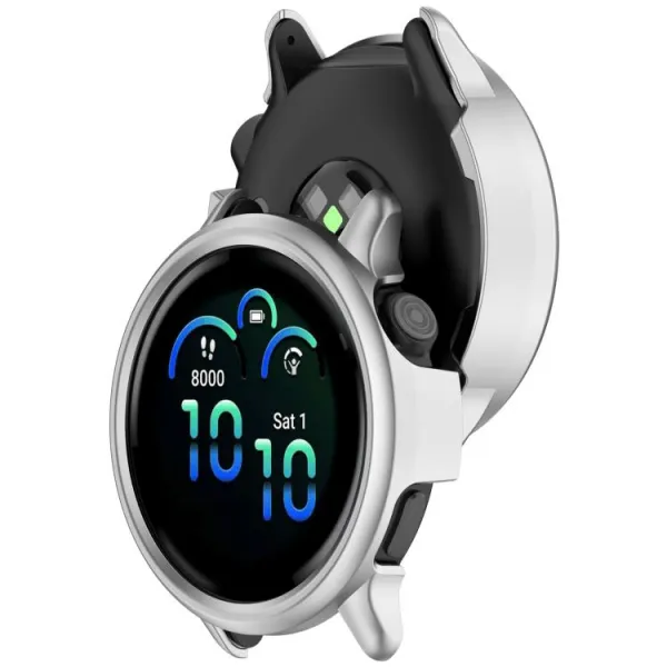 PC HALF COVER Plastový kryt Garmin Vivoactive 6 strieborný