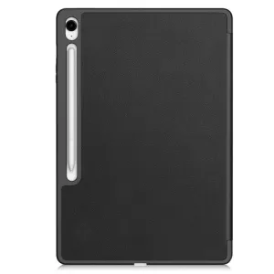 LEATHER Zaklápací kryt pre Samsung Galaxy Tab S10 FE+ čierny