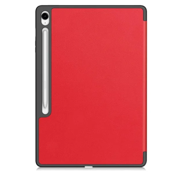 LEATHER Zaklápací kryt pre Samsung Galaxy Tab S10 FE+ červený