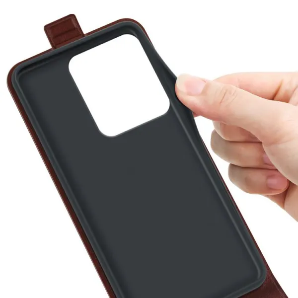 Vyklápacie puzdro pre Xiaomi Redmi Note 14S hnedé