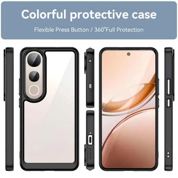 CRYSTAL Ochranný obal pre Vivo V50 Lite čierny