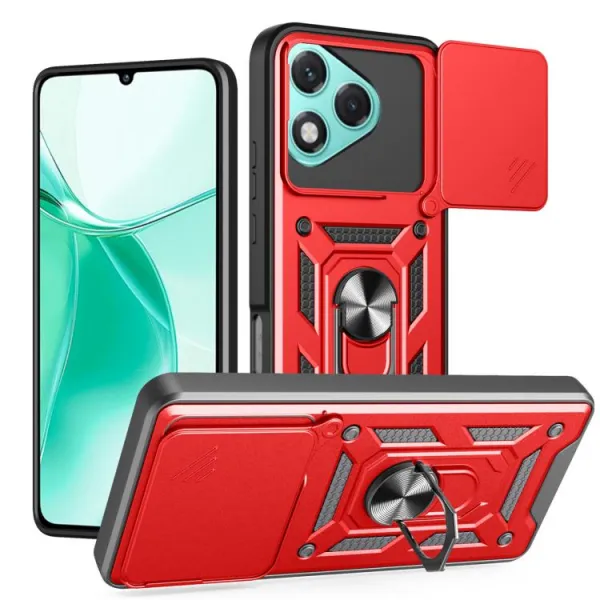RING CAMERA Kryt s držiakom pre Honor 400 Lite 5G červený