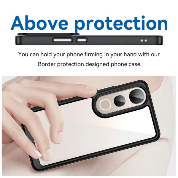 CRYSTAL Ochranný obal pre Vivo V50 Lite čierny