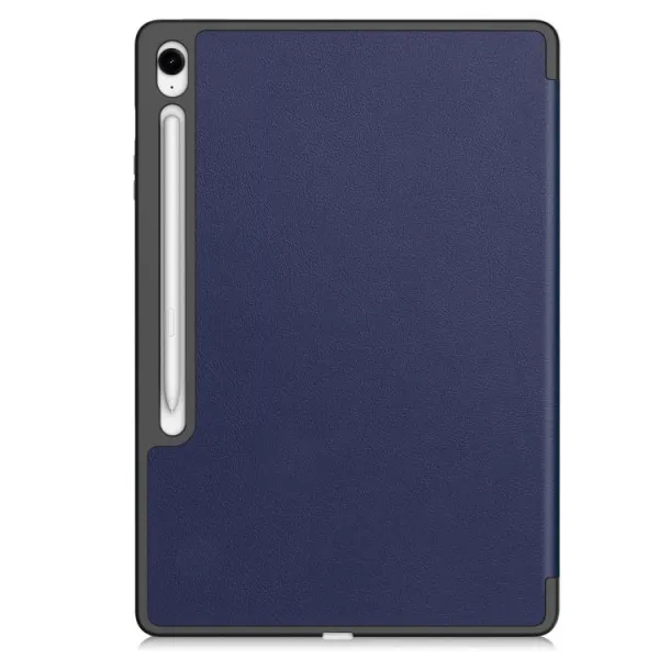 LEATHER Zaklápací kryt pre Samsung Galaxy Tab S10 FE+ modrý