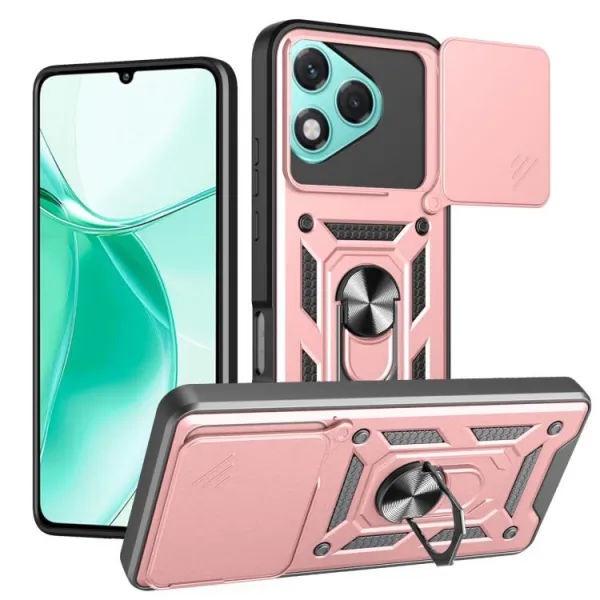 RING CAMERA Kryt s držiakom pre Honor 400 Lite 5G ružový