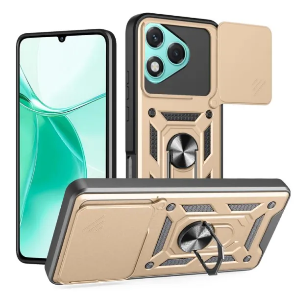 RING CAMERA Kryt s držiakom pre Honor 400 Lite 5G zlatý