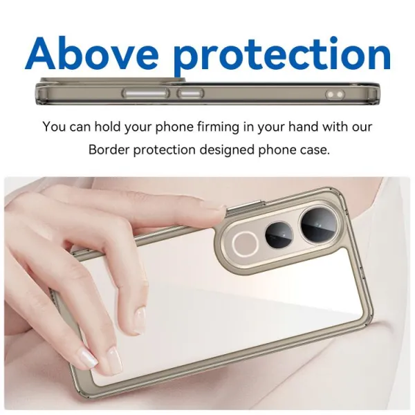CRYSTAL Ochranný obal pre Vivo V50 Lite šedý